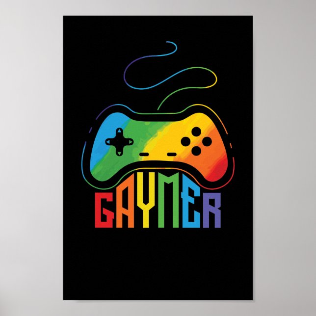 LGBT Homo Schwul "Gaymer" Poster (Front)