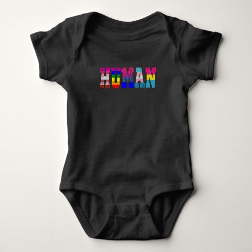 LGBT Human Flag LGBT Pride Month LGBTQ Rainbow Baby Bodysuit