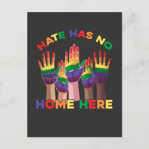 LGBT Human Rights Transgender Rainbow Flag Hands Postcard
