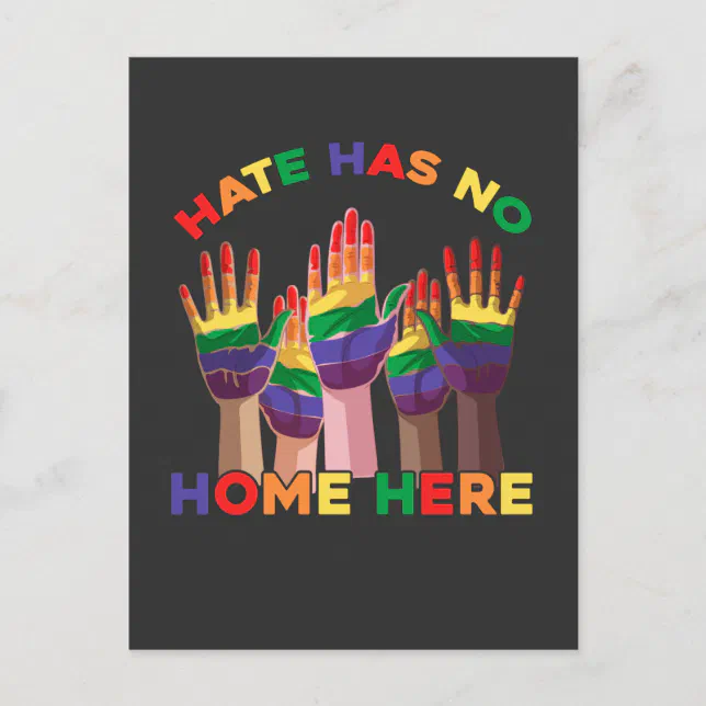 LGBT Human Rights Transgender Rainbow Flag Hands Postcard | Zazzle