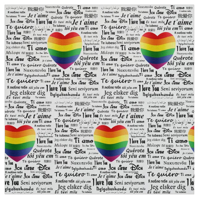 LGBT I Love You Fabric (Swatch)