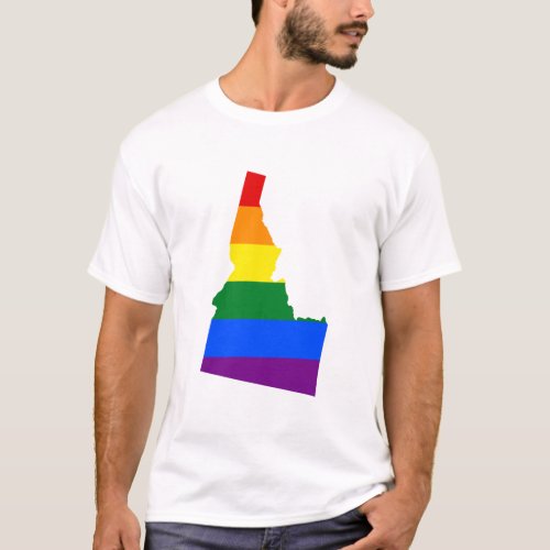 LGBT Idaho US state flag map T_Shirt