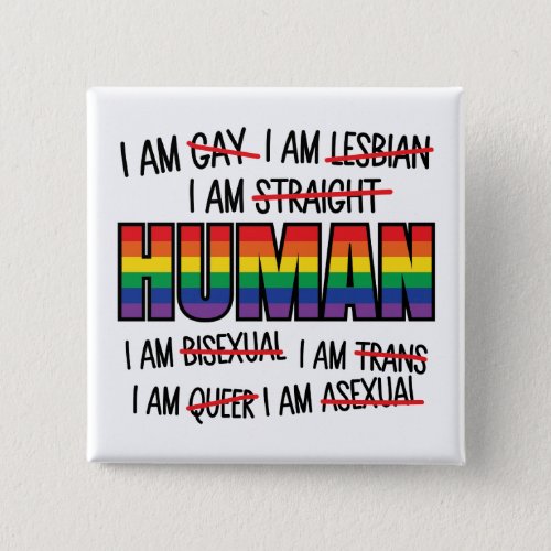 LGBT Im gay  Im Human Button