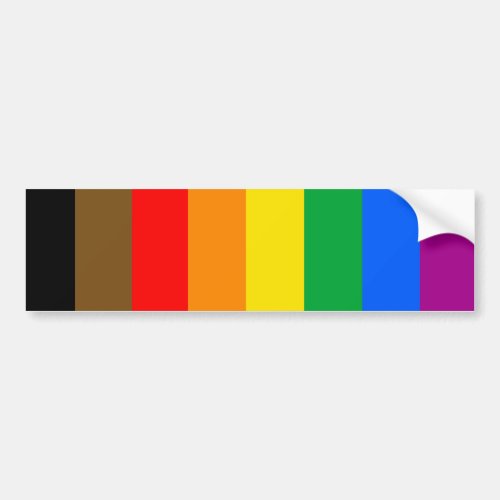 LGBT INCLUSIVE PRIDE People of Color Pride Bumper Sticker