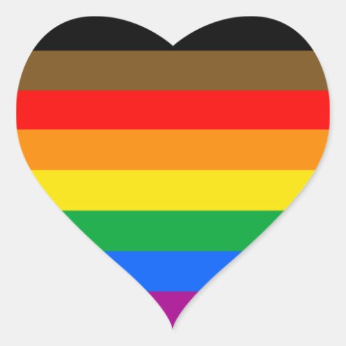 LGBT INCLUSIVE PRIDE People of Color Pride Heart Sticker