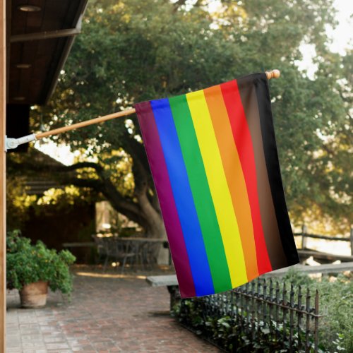 LGBT INCLUSIVE PRIDE People of Color Pride House Flag
