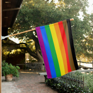 LGBT INCLUSIVE PRIDE (People of Color Pride) House Flag