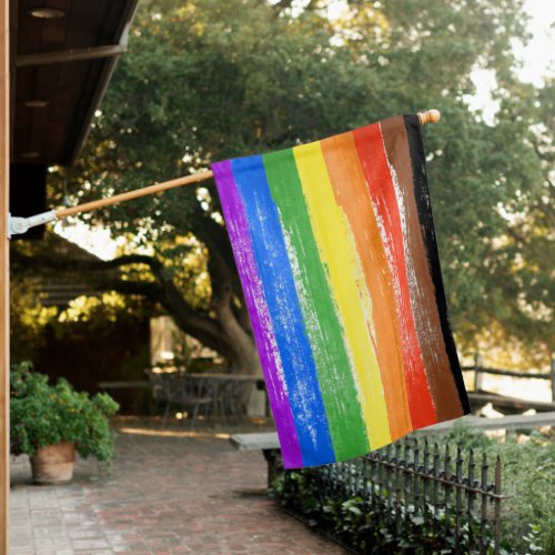 LGBT INCLUSIVE PRIDE People of Color Pride House House Flag