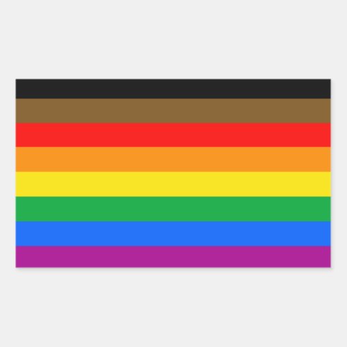 LGBT INCLUSIVE PRIDE People of Color Pride Rectangular Sticker