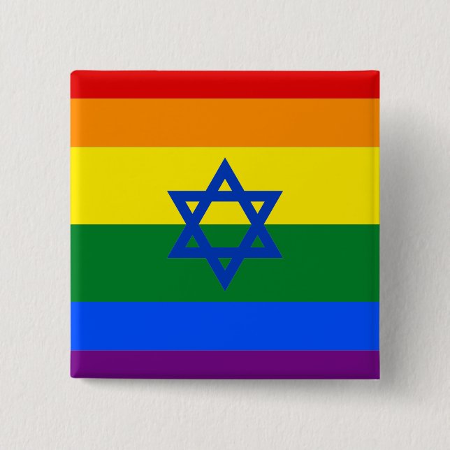 LGBT Israel Pinback Button (Front)
