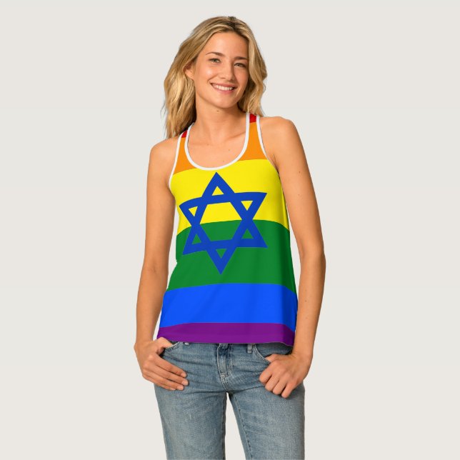 LGBT Israel Tank Top (Front Full)