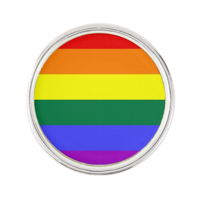 LGBT Lapel Pin (Round) (Front)