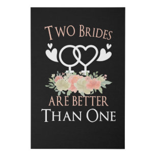 LGBT LBGBTQ Bride Marriage Lesbian Gay Homo Faux Canvas Print