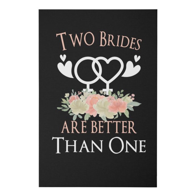 LGBT LBGBTQ Bride Marriage Lesbian Gay Homo Faux Canvas Print (Front)