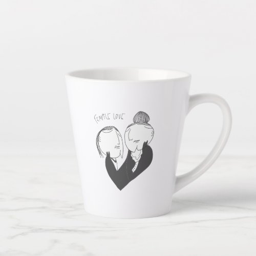 Lgbt lesbian female love rainbow pride equality latte mug