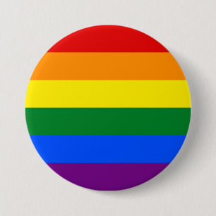 LGBT Lesbian Gay Pride Rainbow Button