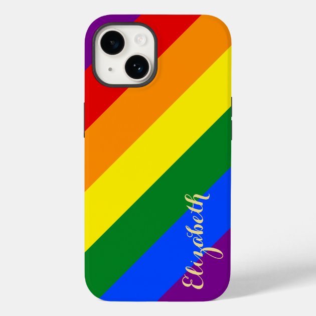 LGBT Lesbian Gay Pride Rainbow Flag Monogram Tough Case Mate