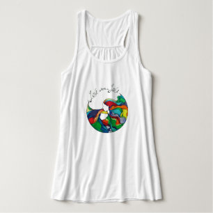 LGBT lesbian love flowy racerback tank Top