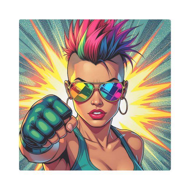LGBT Lesbian Mohawk Uppercut Pop Art (Front)