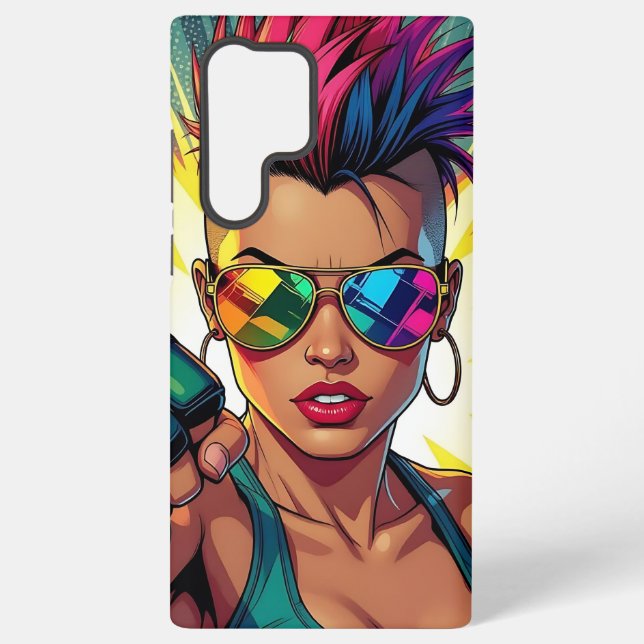 LGBT Lesbian Mohawk Uppercut Pop Art Samsung Galaxy Case (Back)