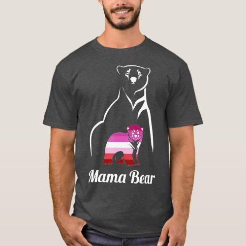LGBT Lesbian Pride Lesbian Mama Bear T_Shirt
