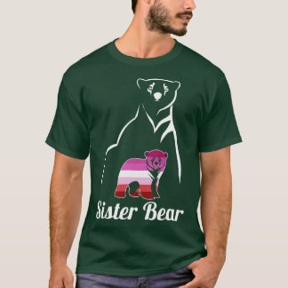LGBT Lesbian Sister Bear Lesbian Pride Flag Dad T-Shirt