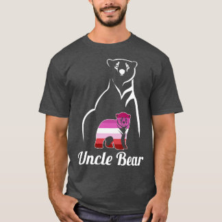 LGBT Lesbian Uncle Bear Lesbian Pride Flag T-Shirt
