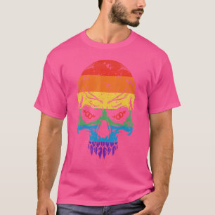 Lgbt Lgbtq Ally Pride Colors Rainbow  Retro Vintag T-Shirt