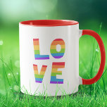 LGBT LGBTQ Gay Colorful Rainbow LOVE IS LOVE Queer Mug<br><div class="desc">Gay Pride LGBT rainbow flag Love is Love LGBTQ 

Gay pride,  rainbow flag,  love is love,  LGBT LGBTQ LGBTQ ,  pride month.</div>