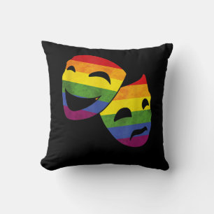 LGBT LGBTQ Queer Actor Actress Rainbow Theatrical Throw Pillow