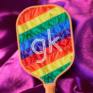 LGBT LGBTQ Rainbow Flag Gay Pride Monogram Initial