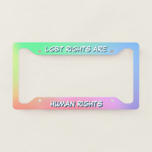 lgbt license plate frame
