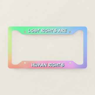 lgbt license plate frame