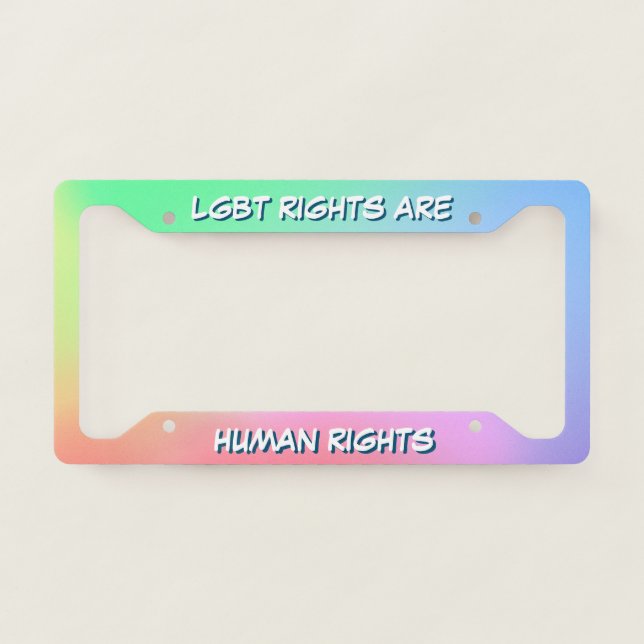 lgbt license plate frame (Front)