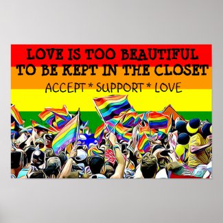 LGBT Love is Beautiful Parade Rainbow POSTER