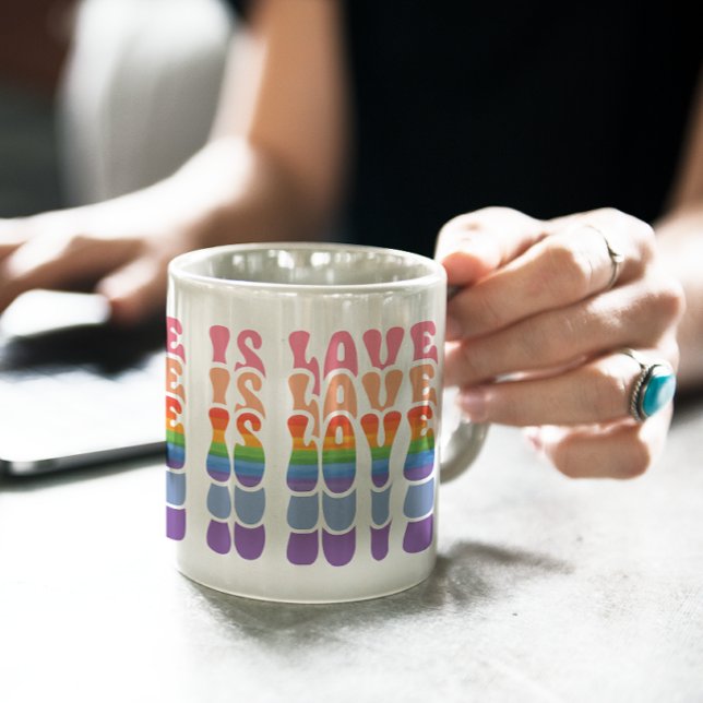 Lgbt Love is Love Colorful Coffee Mug (Creator Uploaded)