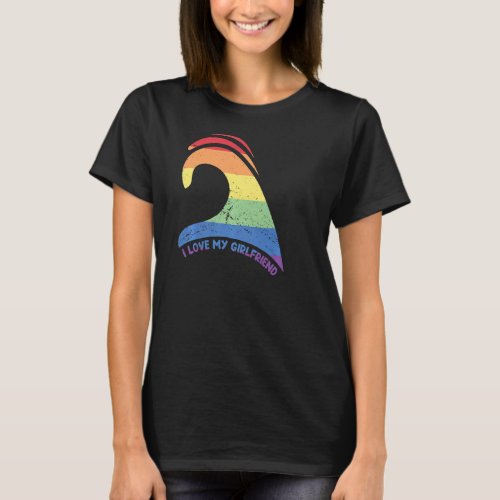 Lgbt Love My Girlfriend Half He For Gay Couples In T_Shirt
