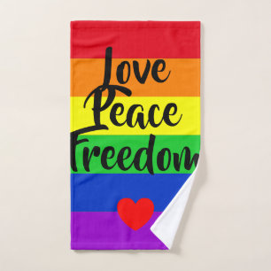 #LGBT #love #pride #gay #lesbian #freedom #parade Bath Towel Set