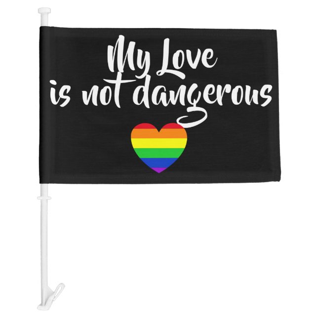 #LGBT #love #pride #gay #lesbian #freedom #parade Car Flag (Front)