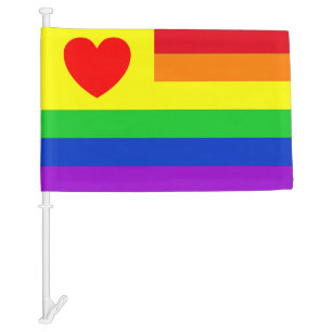 #LGBT #love #pride #gay #lesbian #freedom #parade Car Flag