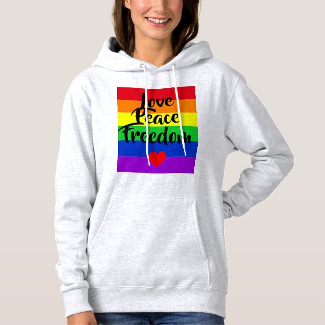 #LGBT #love #pride #gay #lesbian #freedom #parade  Hoodie (Front)