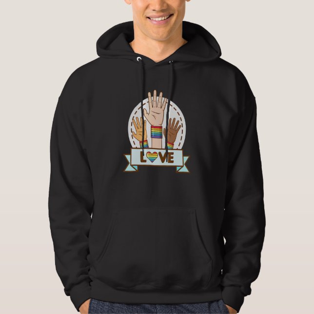 Lgbt Love Pride Hoodie (Front)