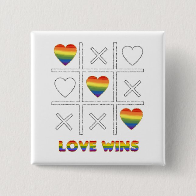 LGBT Love Wins  Button (Front)