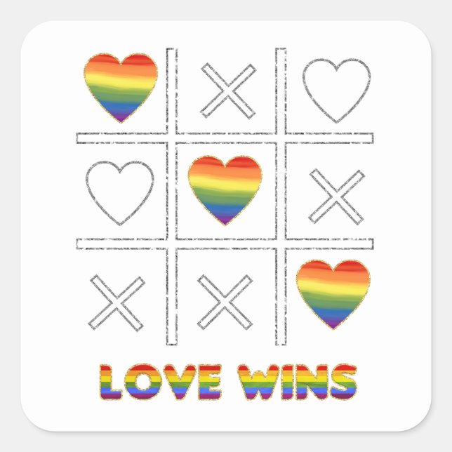 LGBT Love Wins  Square Sticker (Front)