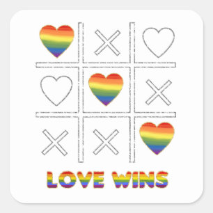LGBT Love Wins Square Sticker