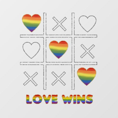LGBT Love Wins  Window Cling