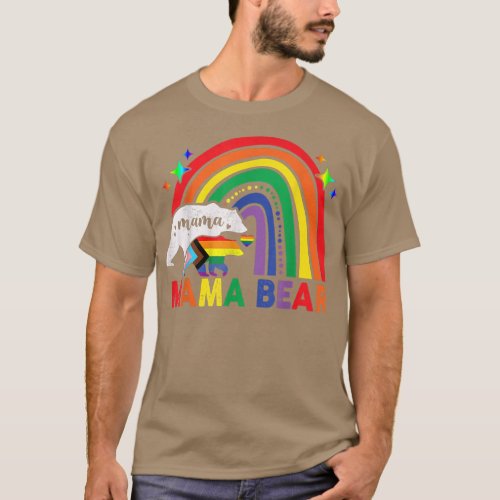 LGBT Mama Bear  Gay Pride Equal Rights Rainbow Gif T_Shirt