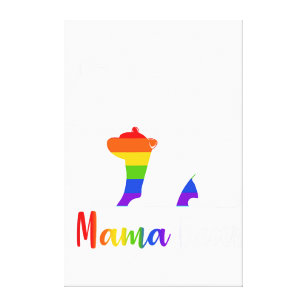 LGBT Shirt Mama Bear With Rainbow Cubs LGBT Gift - Personalized Gifts:  Family, Sports, Occasions, Trending