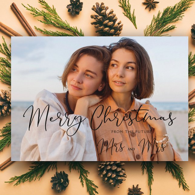 LGBT Minimalist Mrs & Mrs Christmas Couple Wedding (Creator Uploaded)