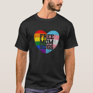 LGBT Mother's Day Rainbow Pride Month Free Mom Hug T-Shirt